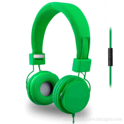 Stereo Wired Headphone for iPhone, Android, Humanized Headband Design with Adjustment Structure